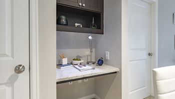 Built in computer desk
